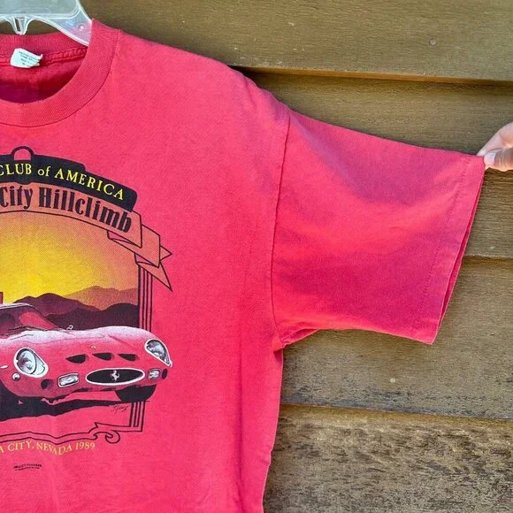 Vintage 1989 Ferrari Club of America Virginia City Tee Shirt Size XXl - Picture 9 of 16